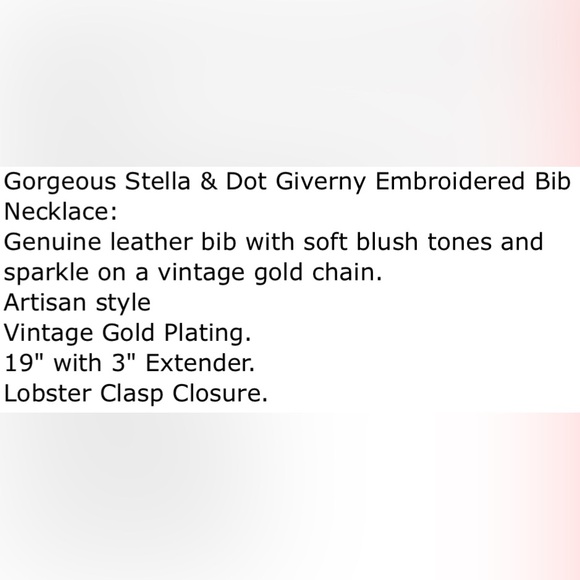 Stella & Dot Giverny bib - Picture 2 of 2